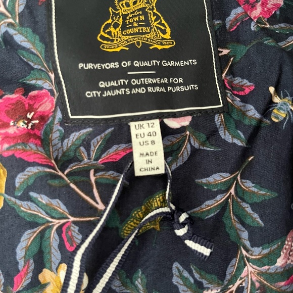 Womens Joules Newdale Quilted Jacket, Navy, size 8 US, NWT - Picture 4 of 7